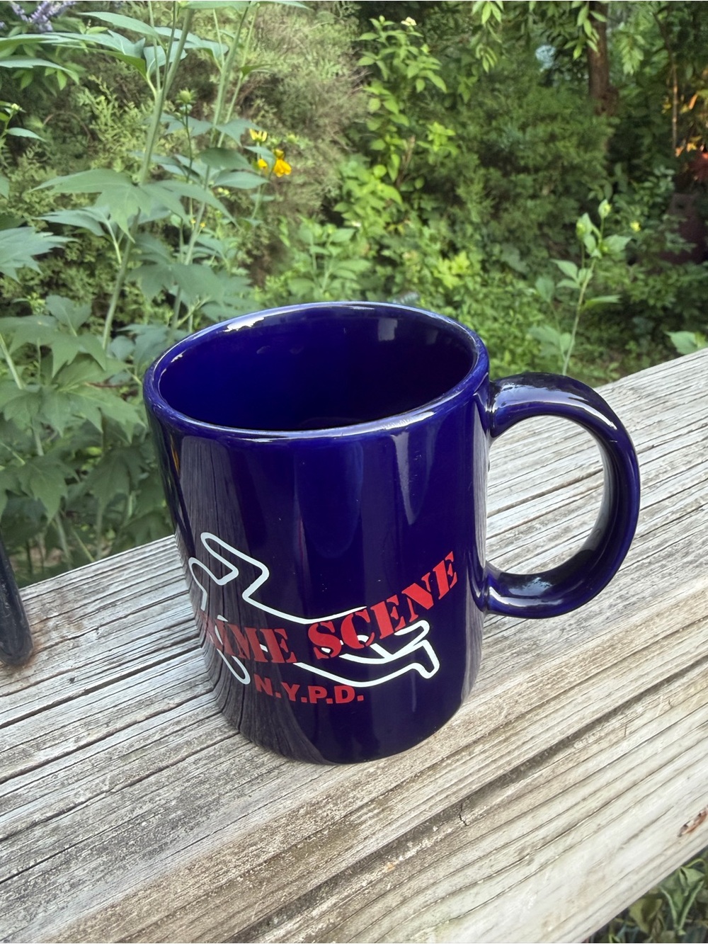 Crime Scene Mug N.Y.P.D. Blue And Red With White Preowned